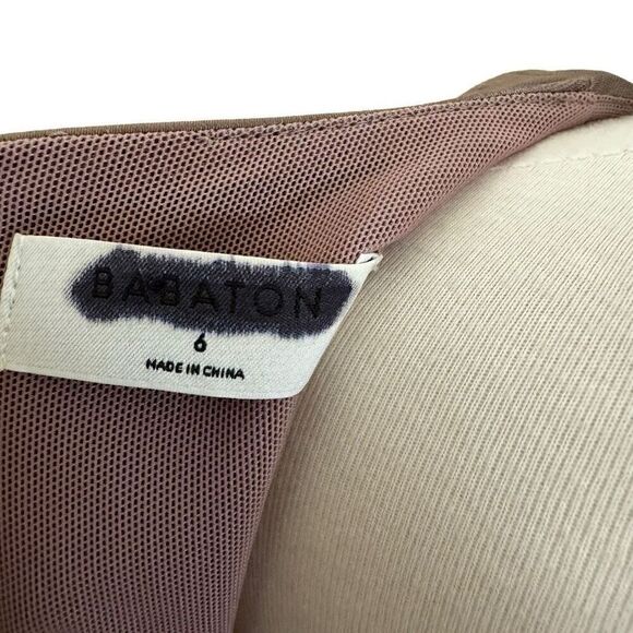 Aritzia Babaton Pressure Satin Racerback Brown Mini Dress Size 6 - Picture 4 of 8